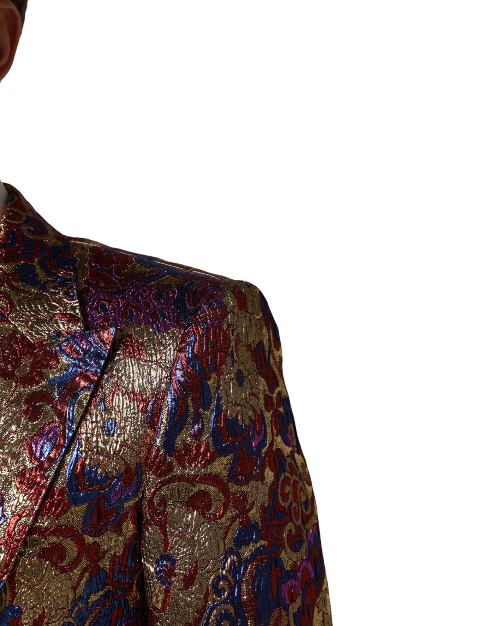 Dolce & Gabbana Multicolor Jacquard Single Breasted Men's Blazer