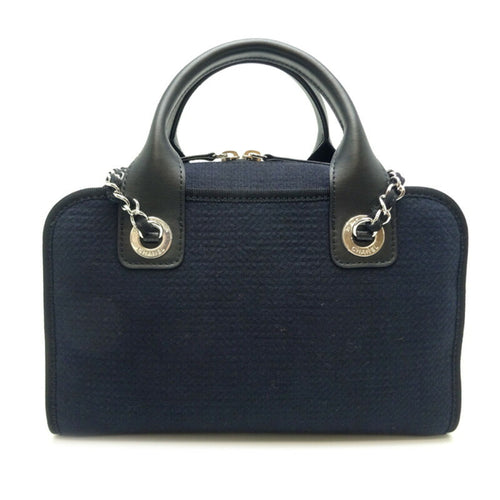 Chanel Deauville Black Canvas Handbag (Pre-Owned)