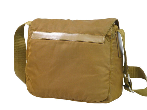 Prada Tessuto Yellow Synthetic Shoulder Bag (Pre-Owned)