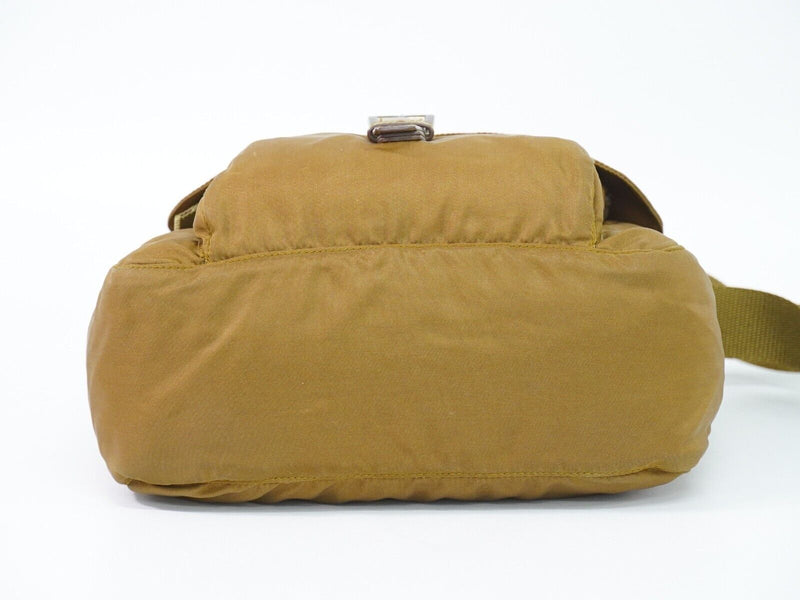 Prada Tessuto Yellow Synthetic Shoulder Bag (Pre-Owned)