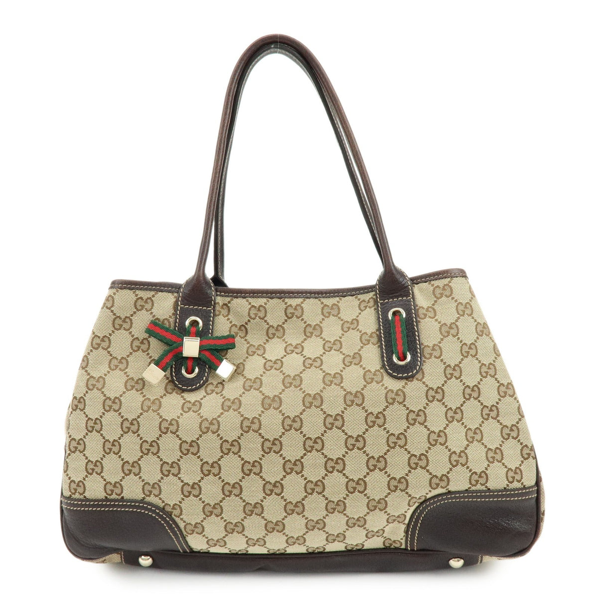 Gucci Princy Gg Canvas Beige Canvas Tote Bag Bag (Pre-Owned)