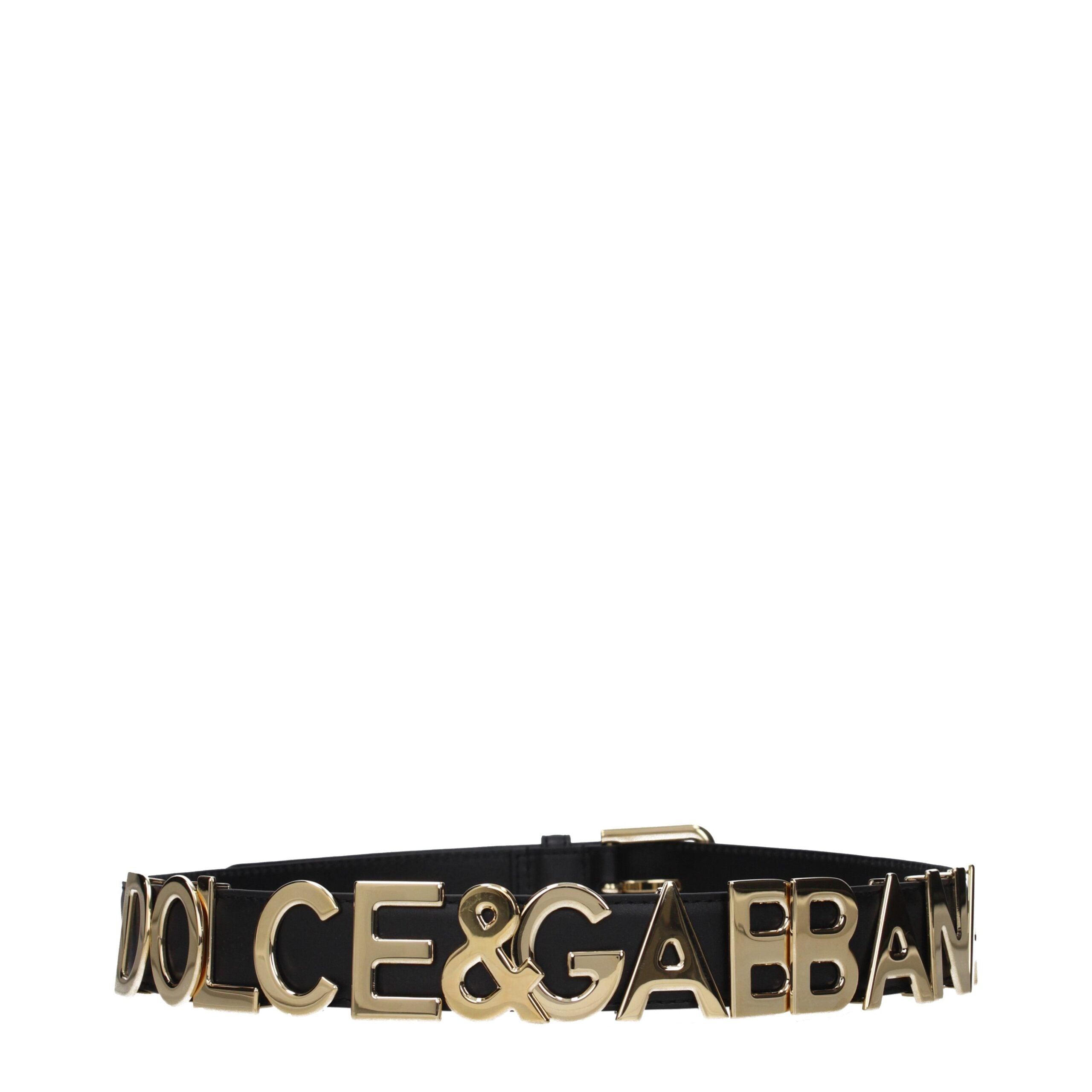 Dolce & Gabbana Black Leather Regular Women's Belt