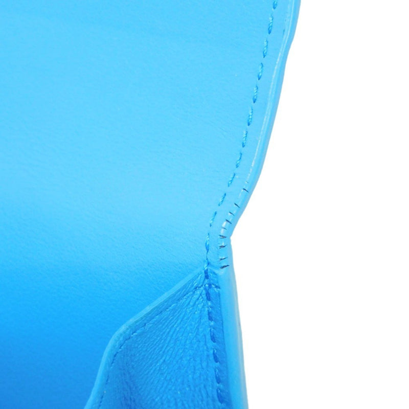 Bottega Veneta Intrecciato Blue Leather Wallet  (Pre-Owned)