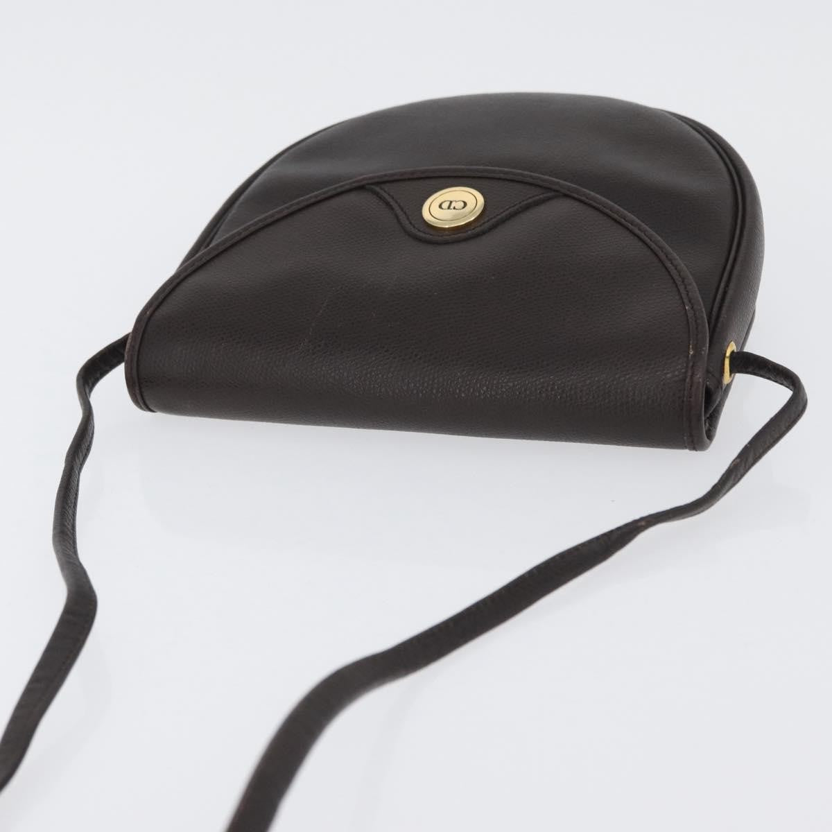 Christian Dior Vintage Cd Logo Leather Brown Leather Shoulder Bag Bag (Pre-Owned)