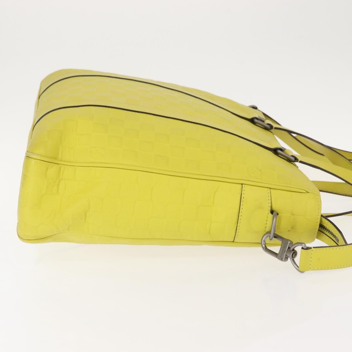 Louis Vuitton Tadao Damier Infini Leather Yellow Leather Handbag (Pre-Owned)