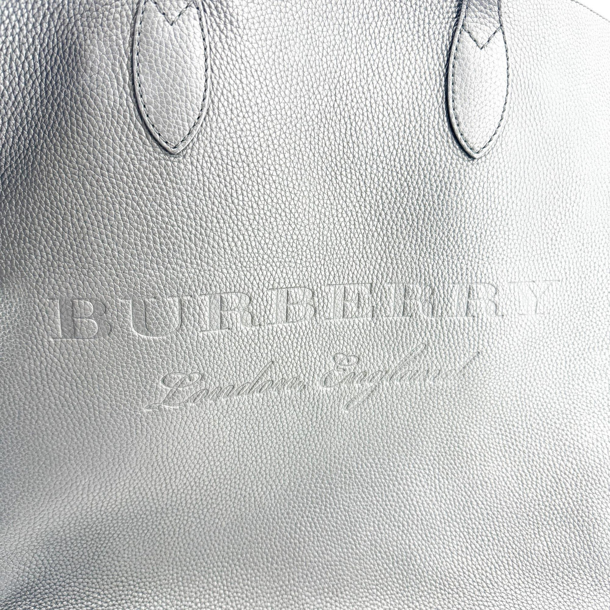 Burberry Remington Embossed Leather Black Leather Tote Bag Bag (Pre-Owned)