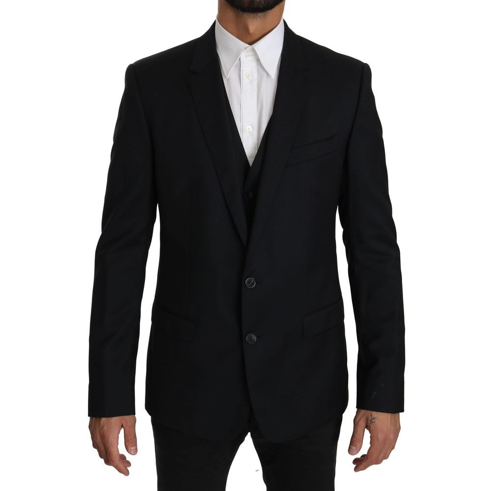 Dolce & Gabbana Blue Viscose Two-Piece Men's Suit