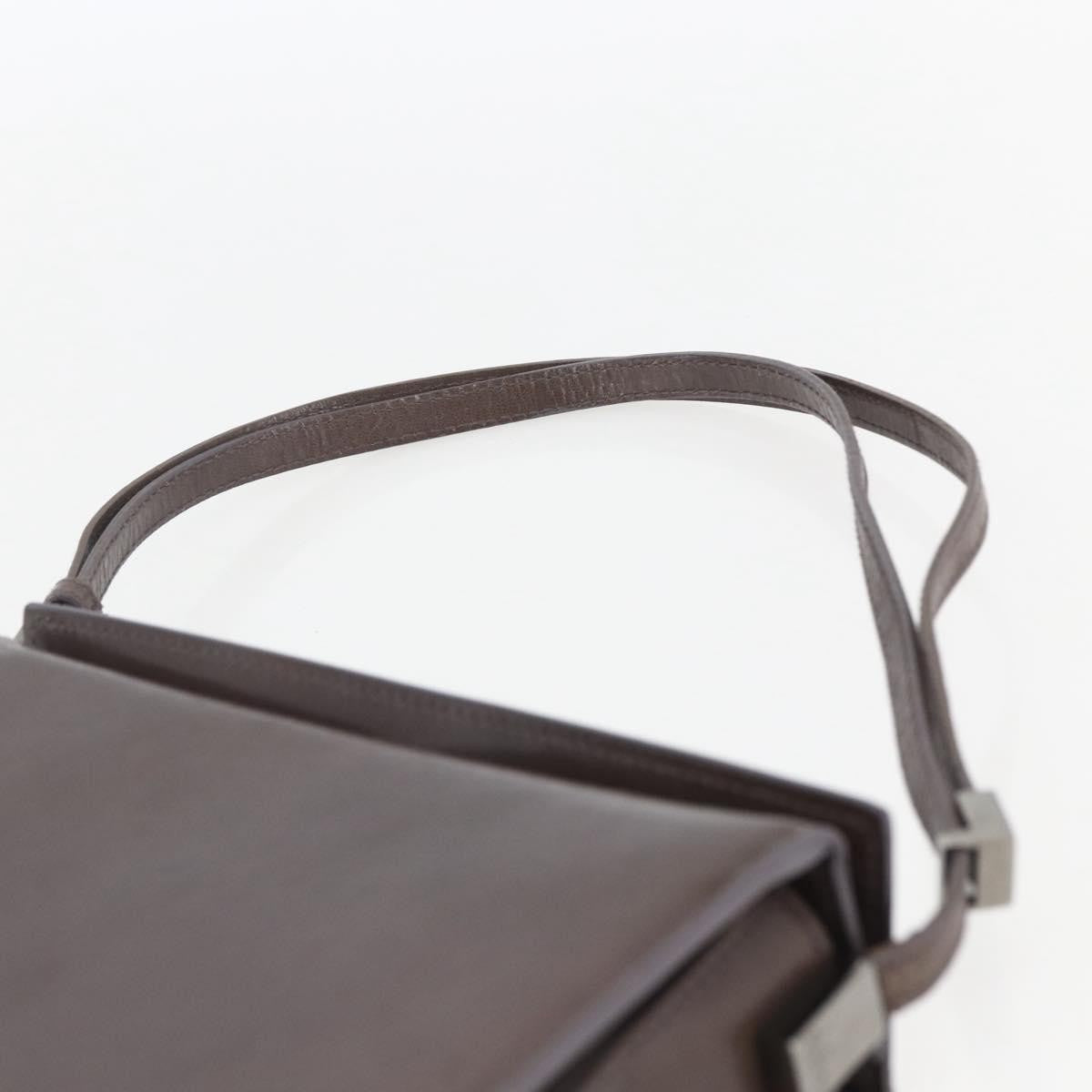 Gucci Vintage Leather Brown Leather Shoulder Bag Bag (Pre-Owned)