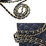 Chanel Timeless Navy Leather Shoulder Bag (Pre-Owned)