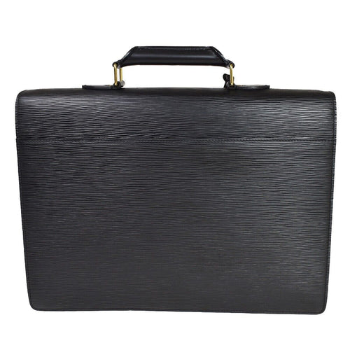 Louis Vuitton Serviette Conseiller Black Leather Backpack Bag (Pre-Owned)