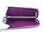 Hermès Zip Purple Leather Wallet  (Pre-Owned)
