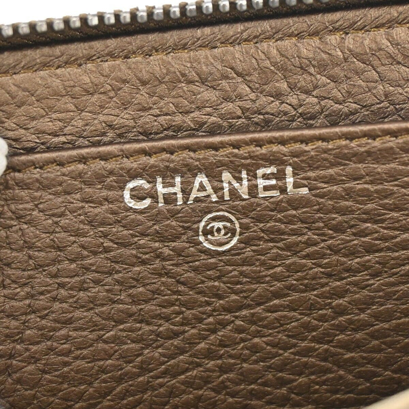 Chanel Cc Brown Leather Wallet  (Pre-Owned)