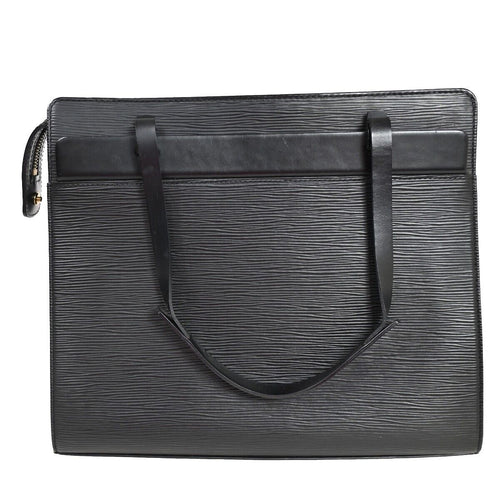 Louis Vuitton Croisette Black Leather Shoulder Bag (Pre-Owned)