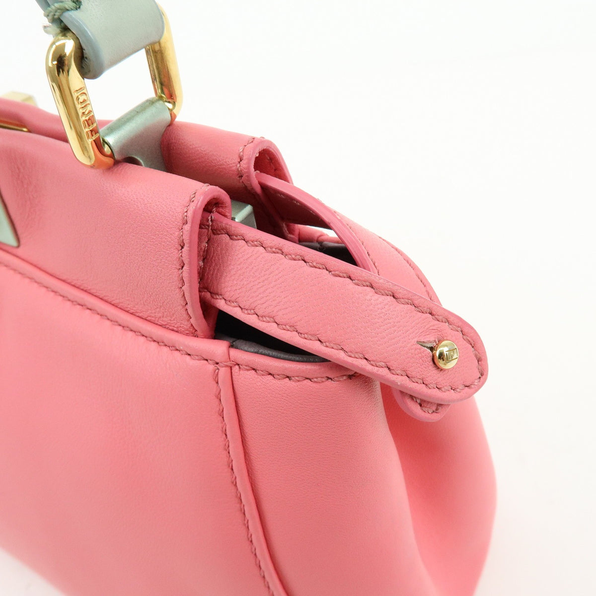 Fendi Peekaboo Leather Pink Leather Handbag (Pre-Owned)
