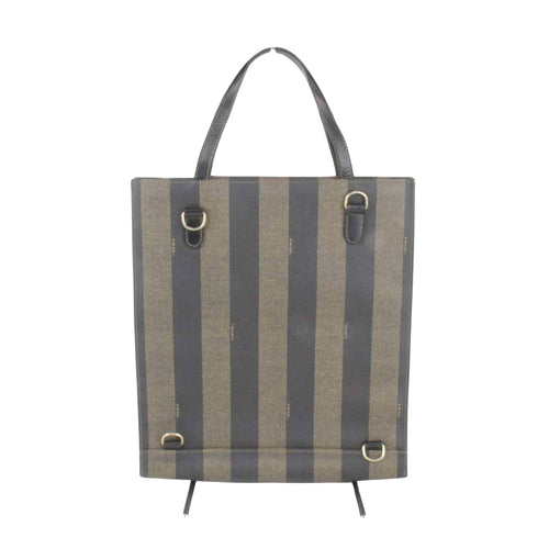 Fendi Pecan Brown Canvas Shoulder Bag (Pre-Owned)