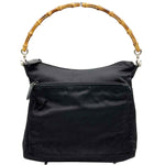 Gucci Bamboo Black Synthetic Tote Bag (Pre-Owned)