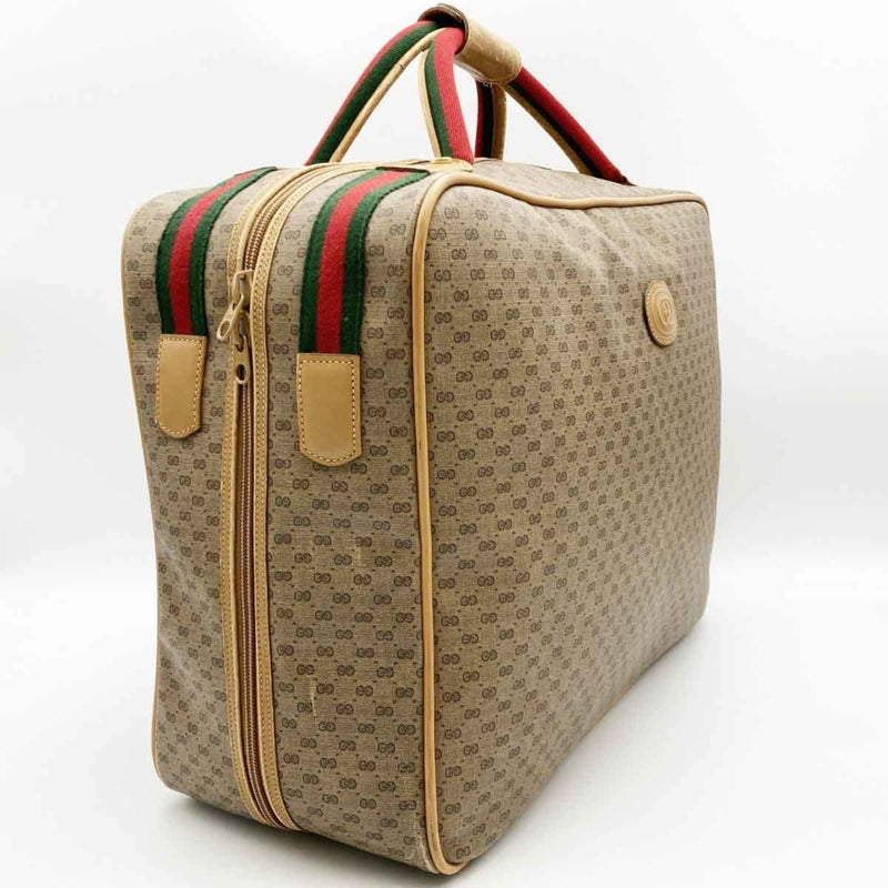 Gucci Sherry Beige Canvas Travel Bag (Pre-Owned)