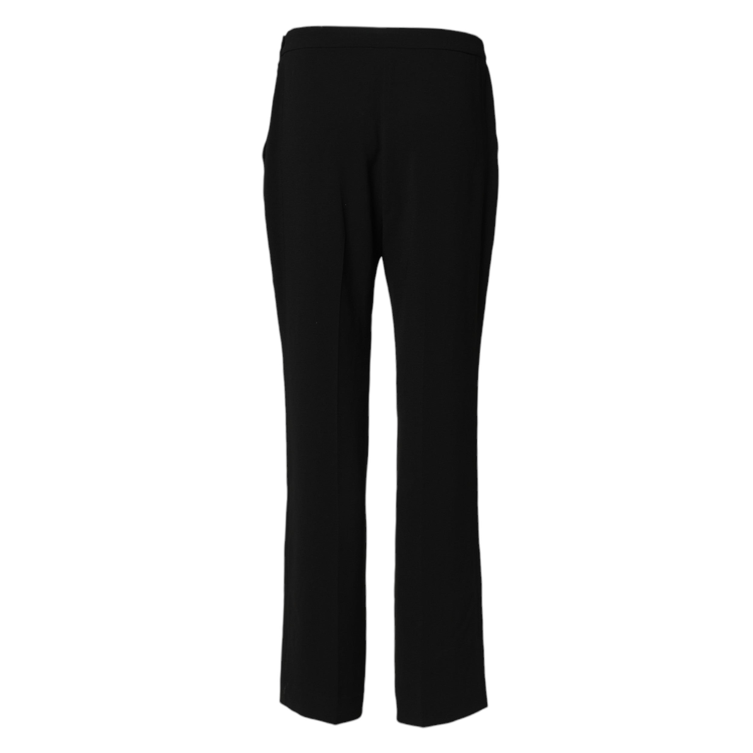 Aspesi Black High Waist Zip Straight Chino Trouser Women's Pants