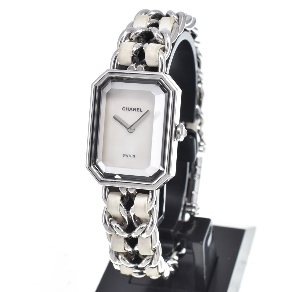 Chanel Premiere Rock Quartz Stainless Steel And Leather Watch (Pre-Owned)