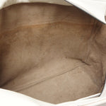 Bottega Veneta Intrecciato White Leather Tote Bag (Pre-Owned)