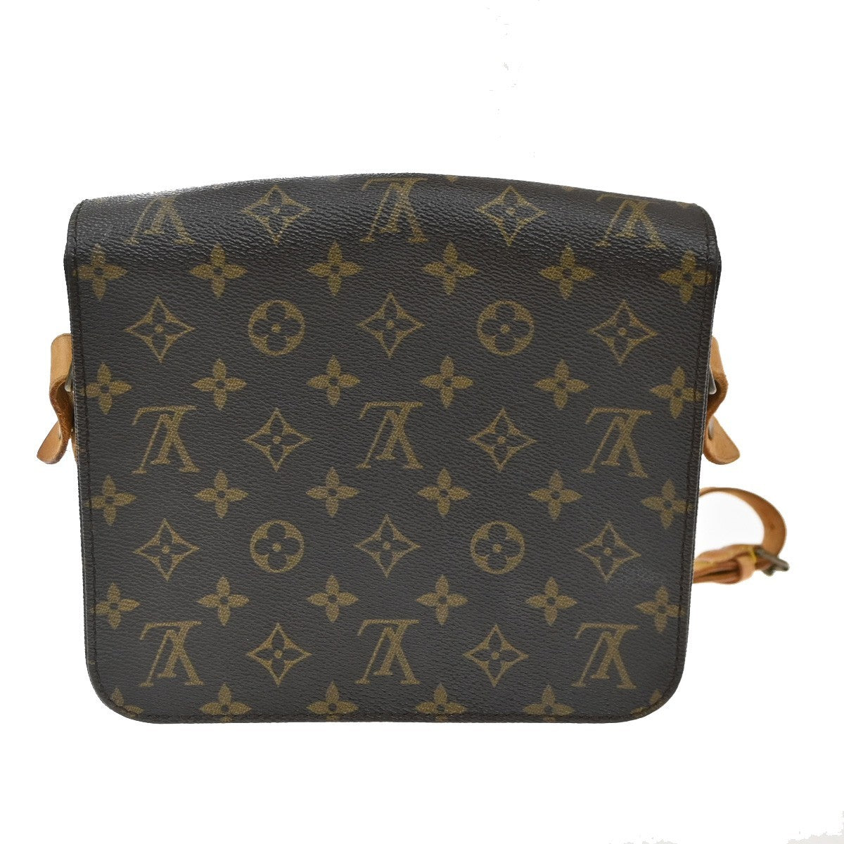 Louis Vuitton Cartouchiere Monogram Canvas Brown Canvas Shoulder Bag Bag (Pre-Owned)
