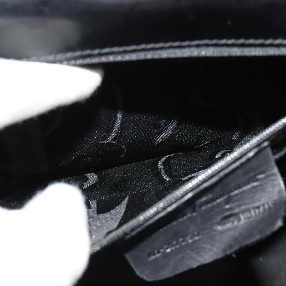 Salvatore Ferragamo Gancini Patent Leather Black Patent_Leather Shoulder Bag Bag (Pre-Owned)