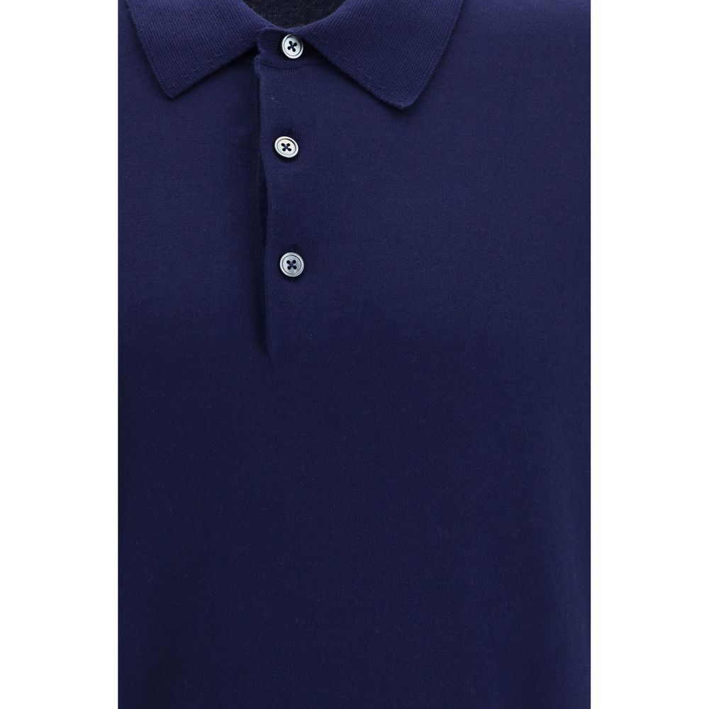 Tom Ford Blue Cotton Polo Men's Shirt