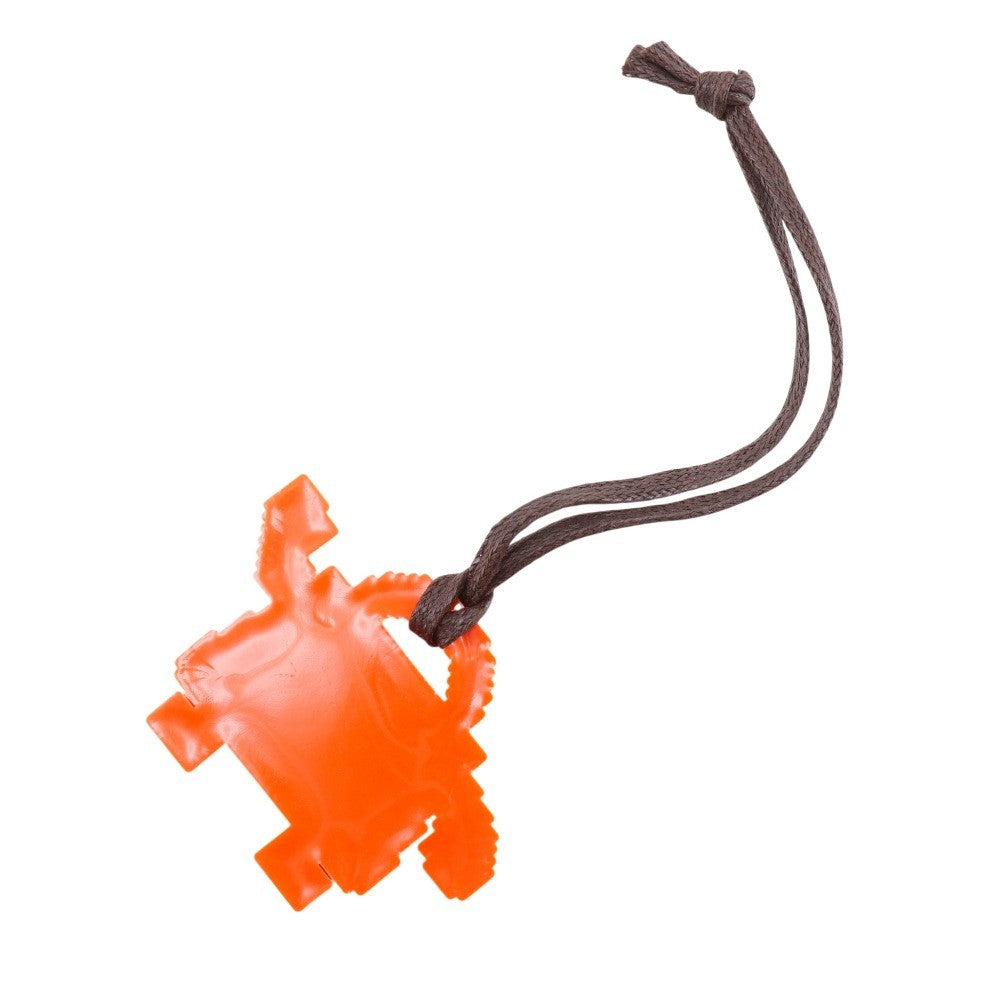 Hermes Kelly Dole Bag Charm Rubber Orange Rubber Charms And Keychains Accessory (Pre-Owned)