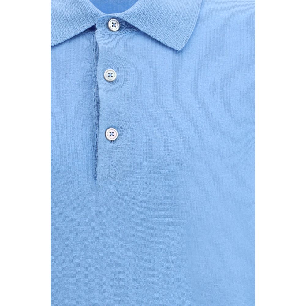 Tom Ford Blue Cotton Polo Men's Shirt