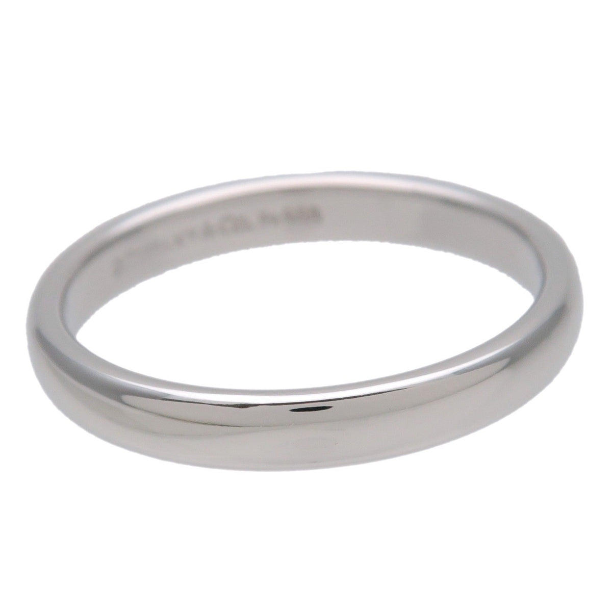 Tiffany & Co. Classic Wedding Band Platinum Silver Platinum Ring Jewelry (Pre-Owned)