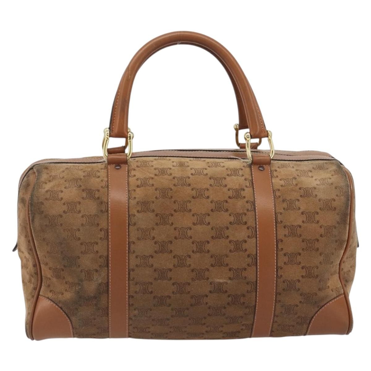 Celine Macadam Suede Brown Suede Tote Bag Bag (Pre-Owned)