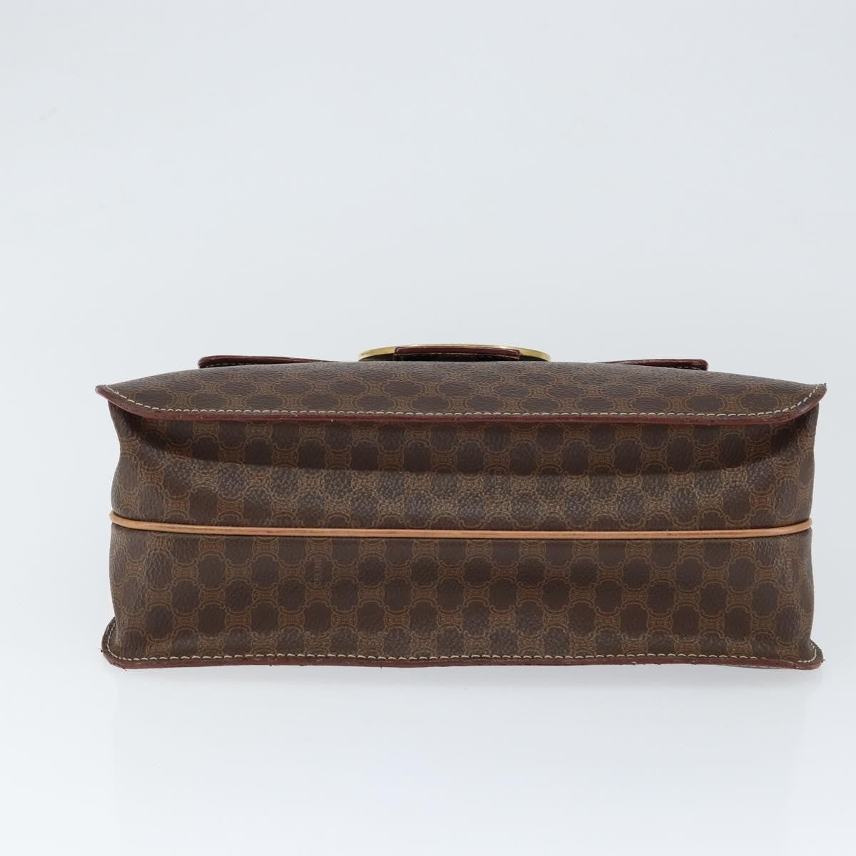 Celine Vintage Macadam Canvas Brown Pvc Handbag (Pre-Owned)
