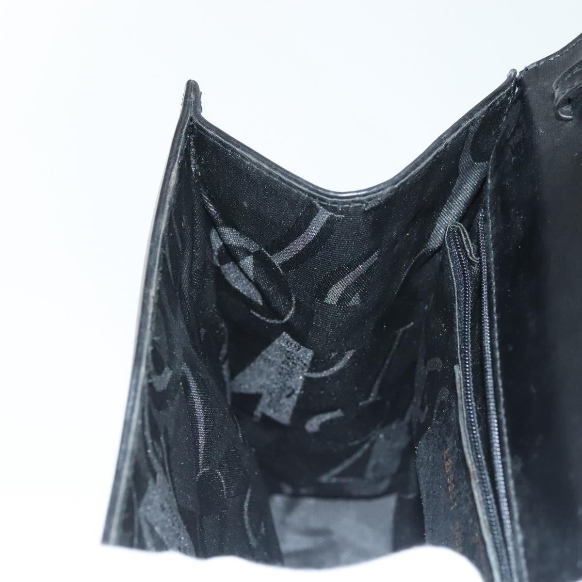 Salvatore Ferragamo Vala Leather Black Leather Handbag (Pre-Owned)