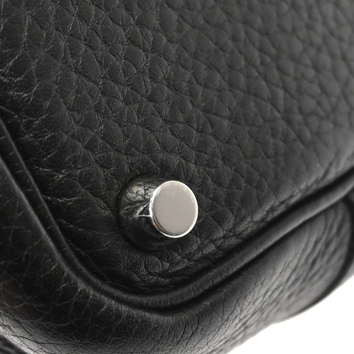 Hermes Picotin Lock Clemence Black Leather Handbag (Pre-Owned)