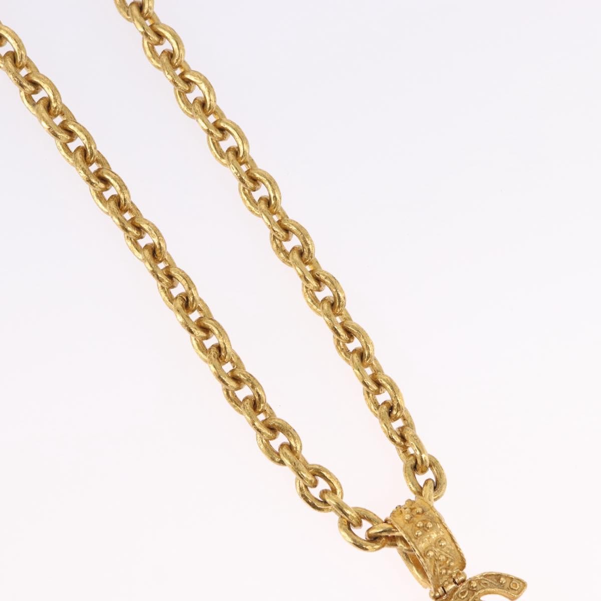 Chanel Vintage Triple Cc Chain Metal Gold Metal Necklace Jewelry (Pre-Owned)