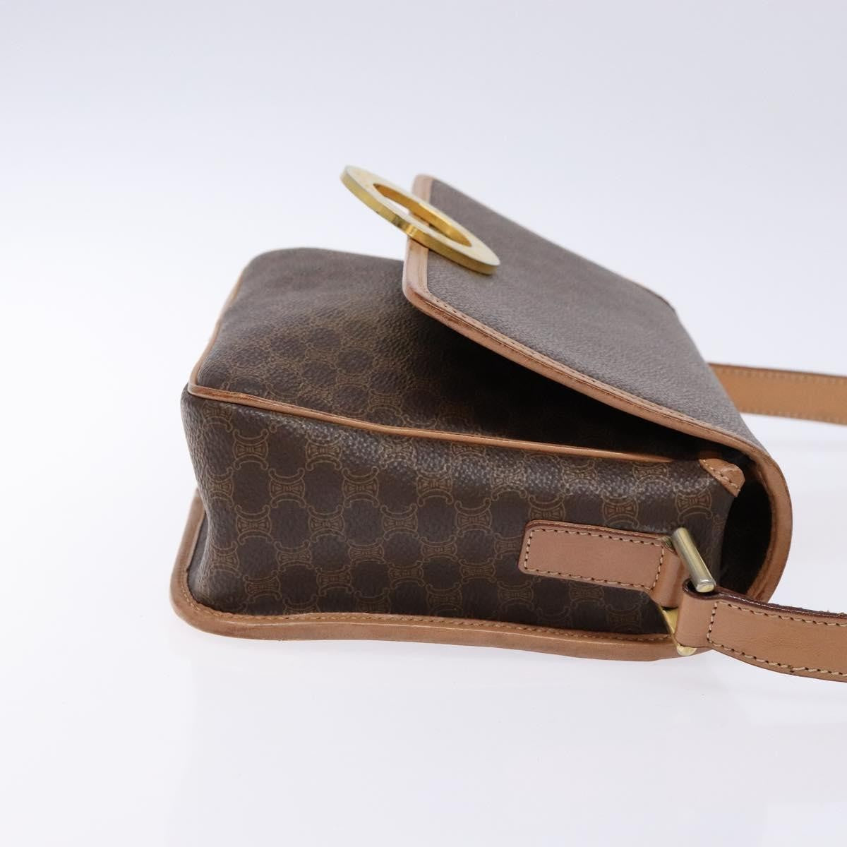 Celine Vintage Macadam Canvas Brown Canvas Bag (Pre-Owned)