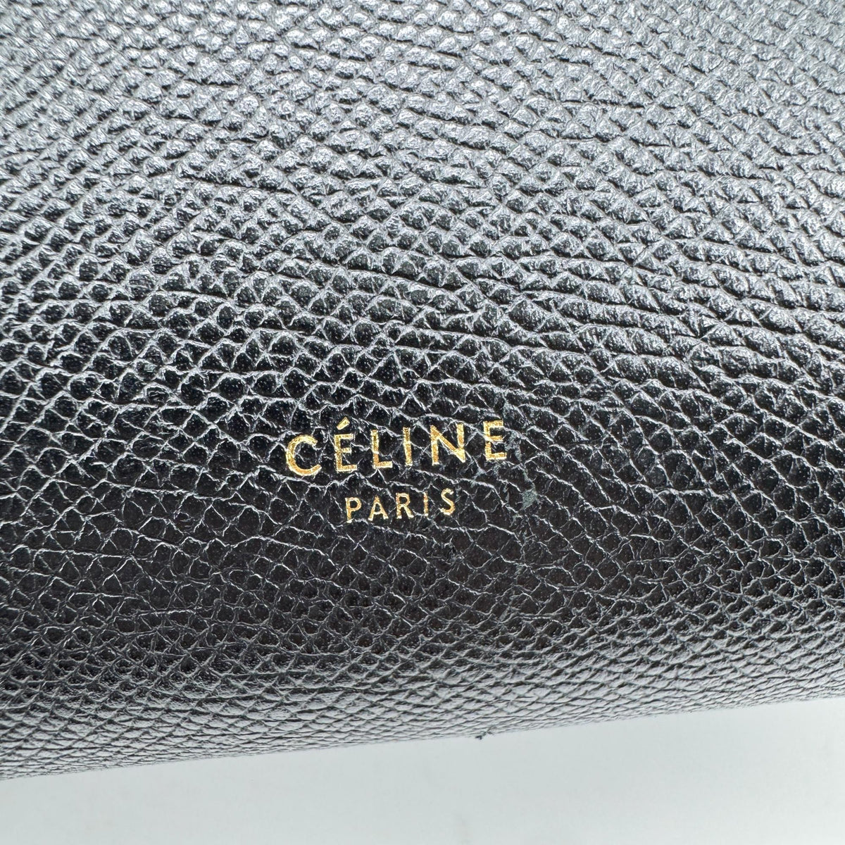 Celine Belt Calfskin Black Leather Handbag (Pre-Owned)