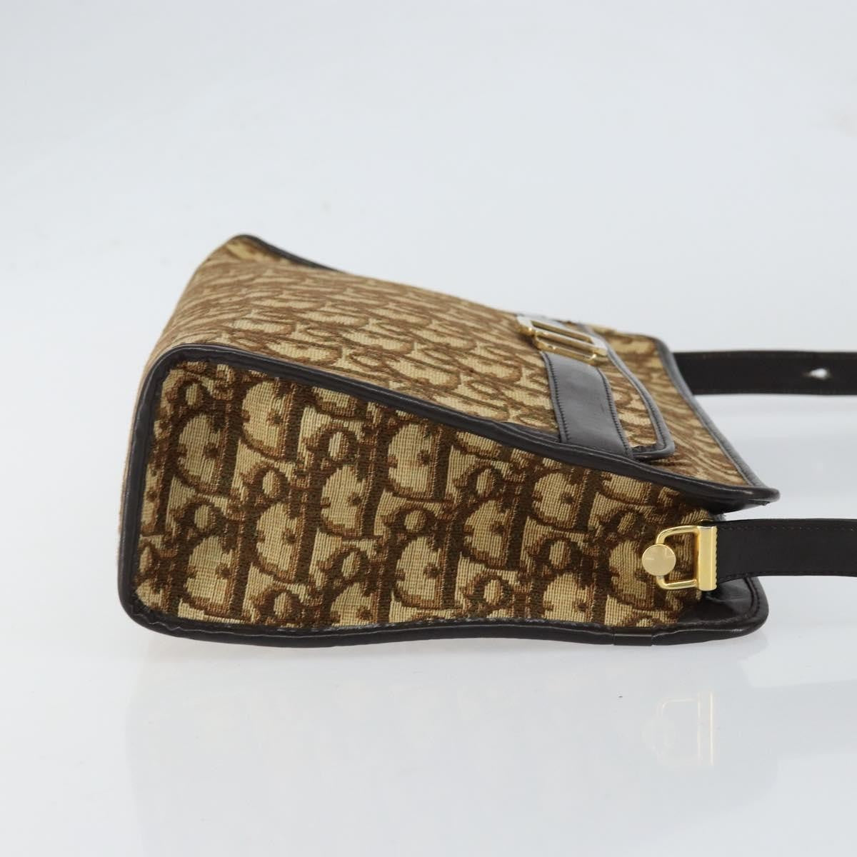 Christian Dior Trotter Shoulder Canvas Beige Canvas Shoulder Bag Bag (Pre-Owned)