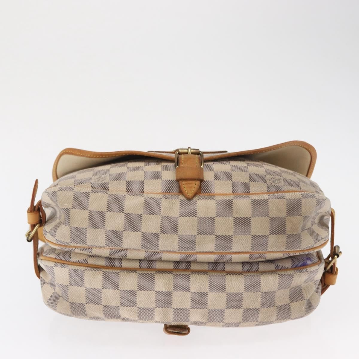 Louis Vuitton Saumur Damier Ebene Beige Canvas Shoulder Bag Bag (Pre-Owned)