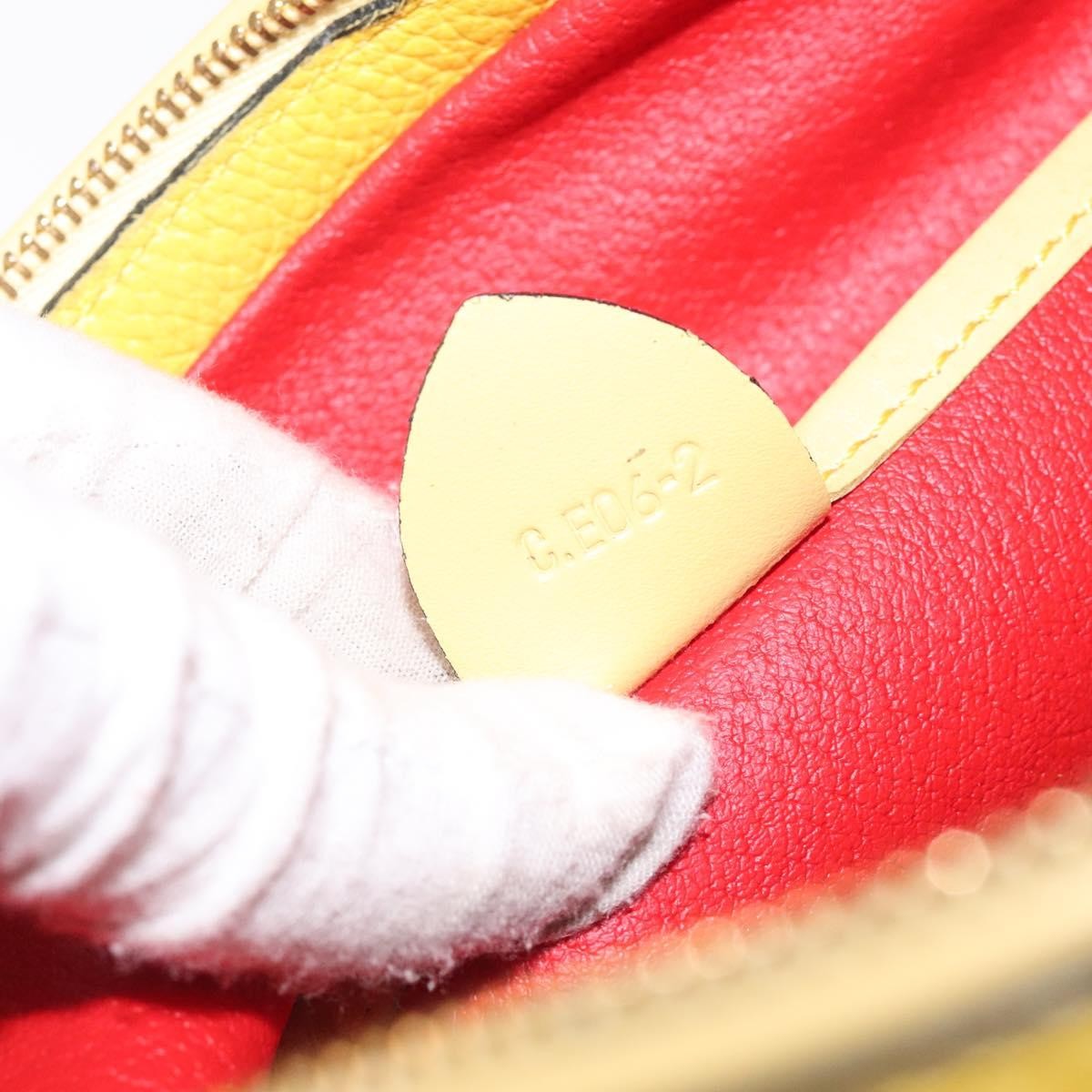 Celine Vintage Leather Yellow Leather Shoulder Bag Bag (Pre-Owned)