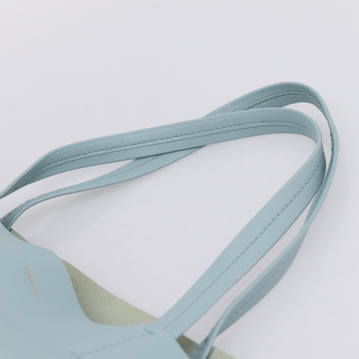 Celine Horizontal Bi-Cabas Leather Blue Leather Tote Bag Bag (Pre-Owned)