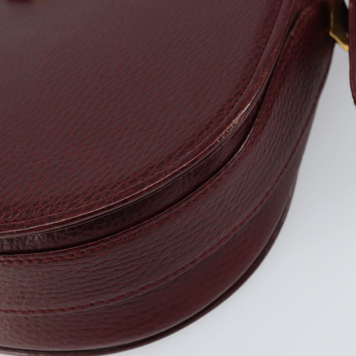 Cartier Must De Cartier Leather Burgundy Leather Shoulder Bag Bag (Pre-Owned)