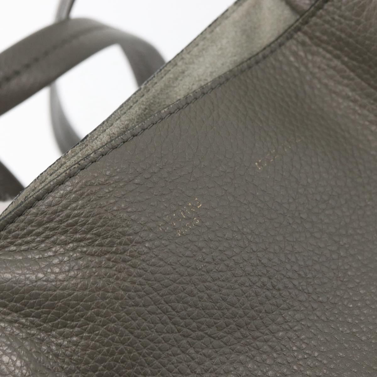 Celine Phantom Cabas Tote Leather Gray Leather Tote Bag Bag (Pre-Owned)