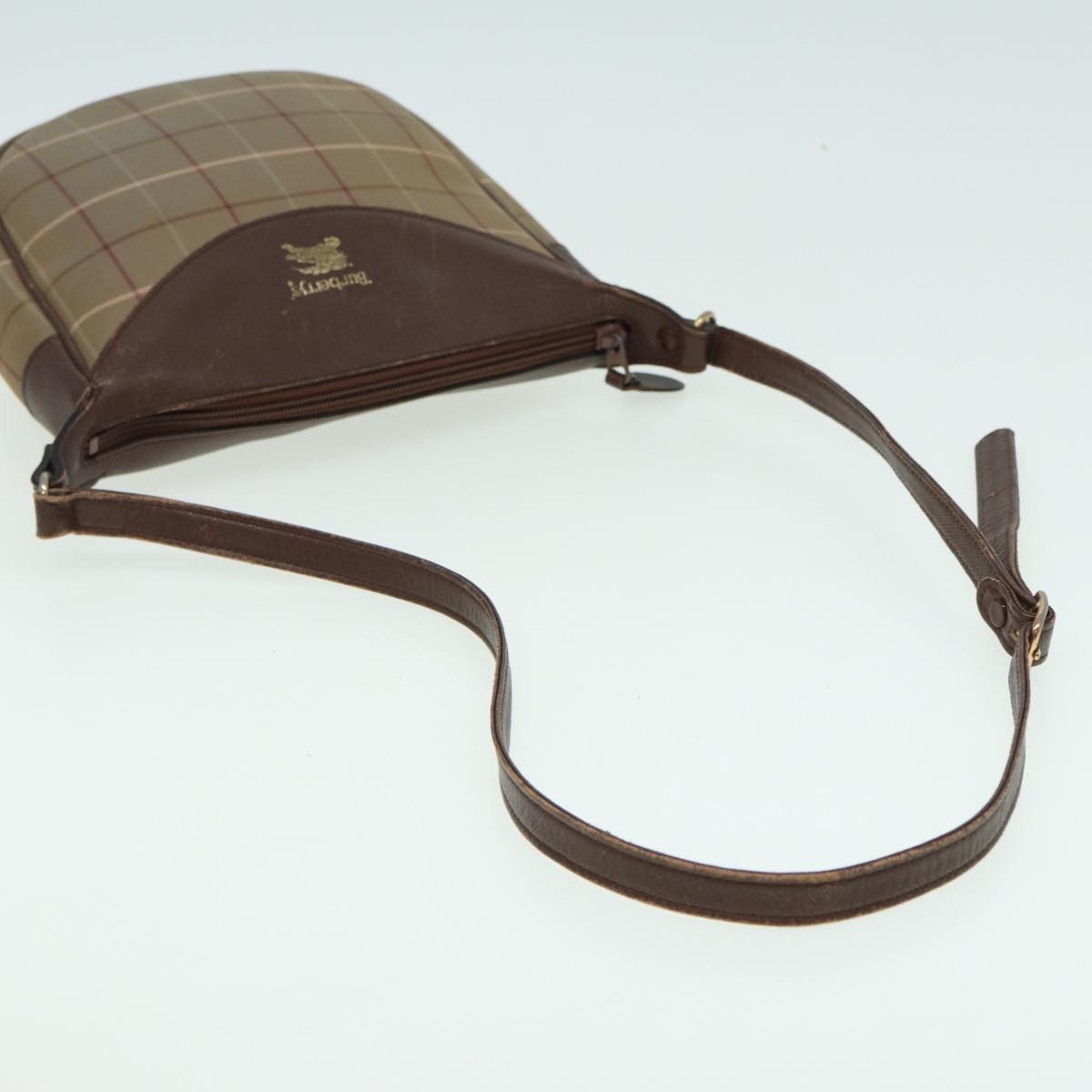 Burberry Nova Check Canvas And Leather Beige Canvas Shoulder Bag Bag (Pre-Owned)