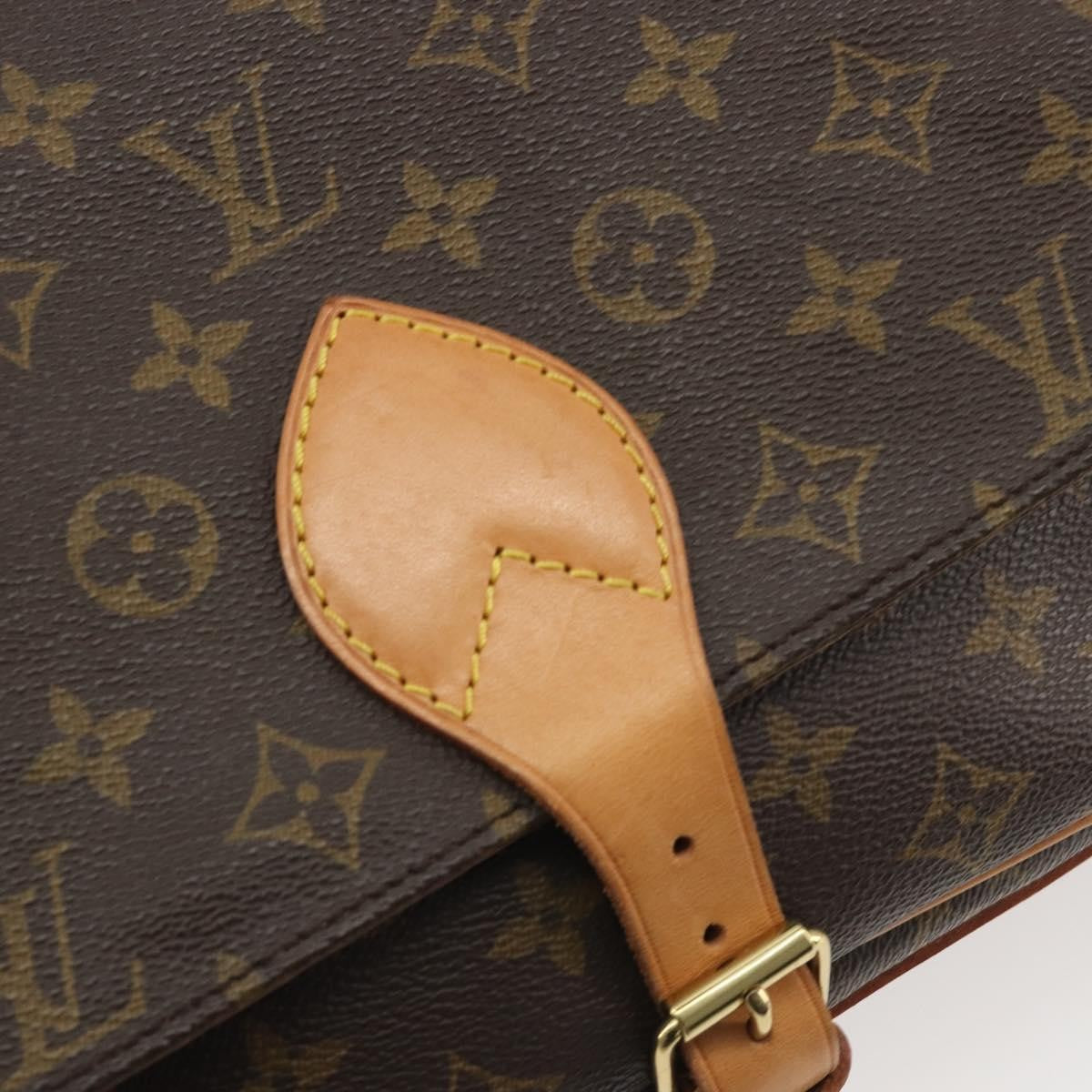 Louis Vuitton Cartouchiere Monogram Canvas Brown Canvas Shoulder Bag Bag (Pre-Owned)