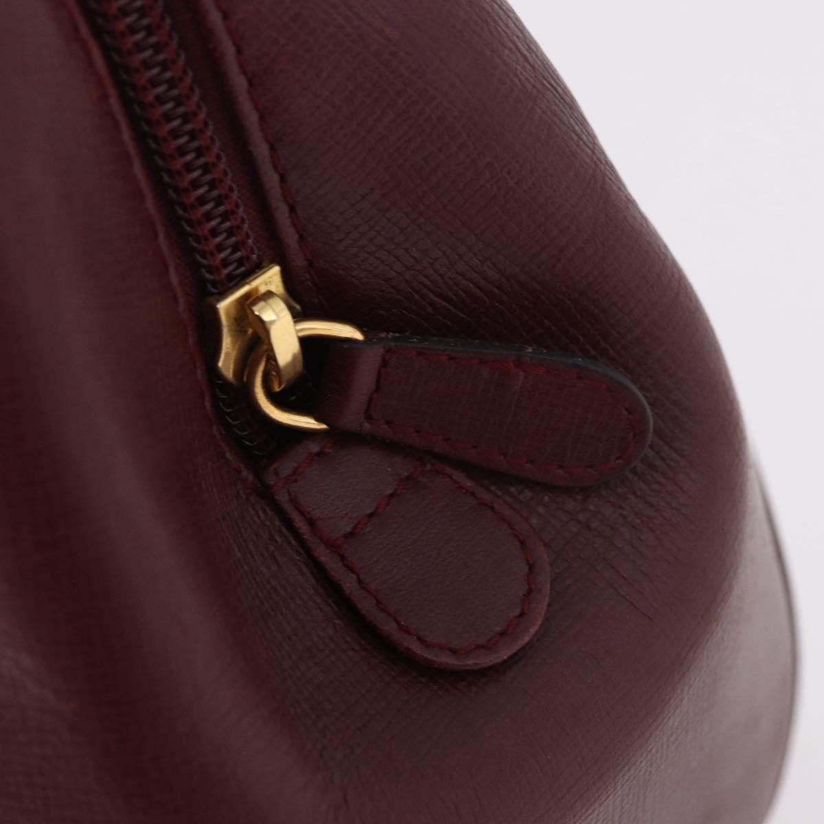 Cartier Must Line Leather Burgundy Leather Handbag (Pre-Owned)