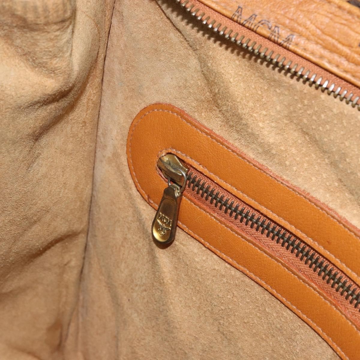MCM Vintage Visetos Canvas Brown Canvas Tote Bag Bag (Pre-Owned)