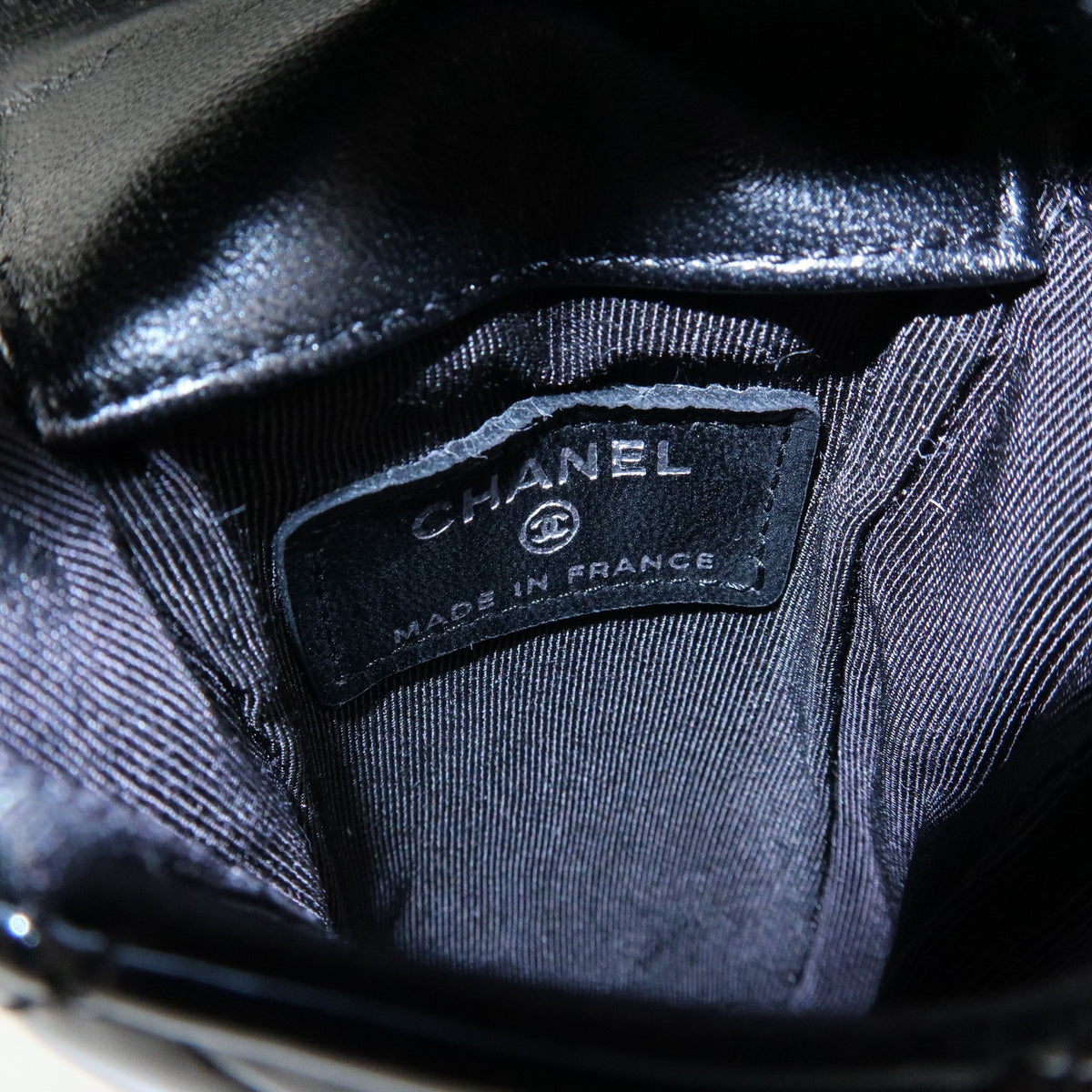 Chanel Cc Chain Phone Holder Quilted Patent Black Patent_Leather Crossbody Bag Bag (Pre-Owned)