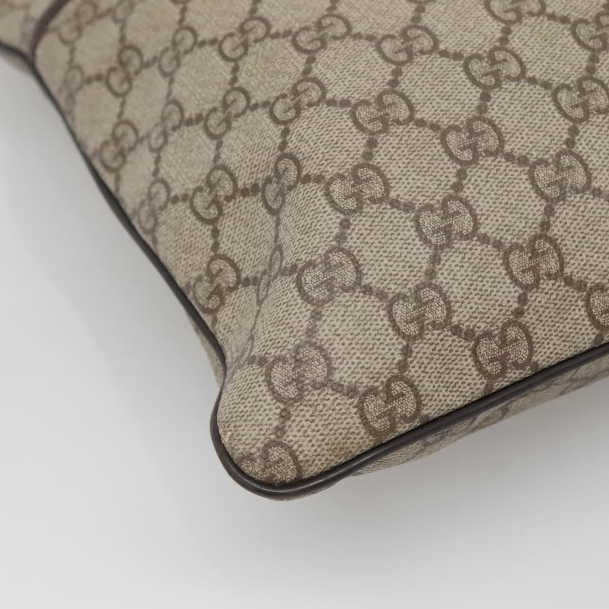 Gucci Zip Top Messenger Gg Coated Canvas Beige Canvas Shoulder Bag Bag (Pre-Owned)
