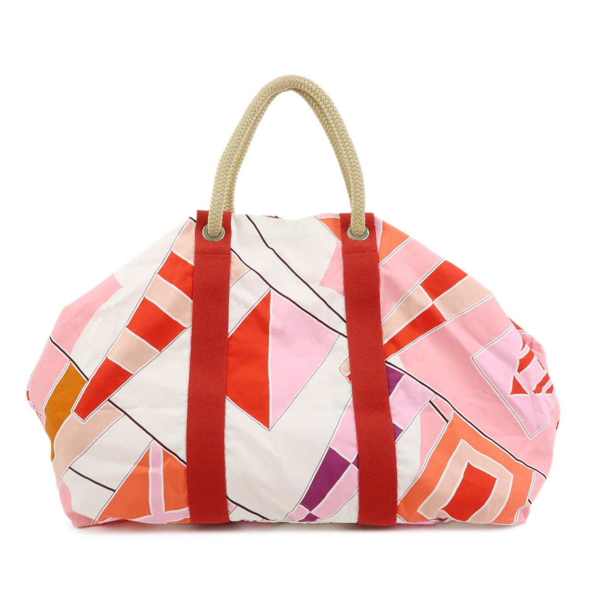 Hermes Drapeaux Au Vent Printed Canvas Multicolour Canvas Handbag (Pre-Owned)